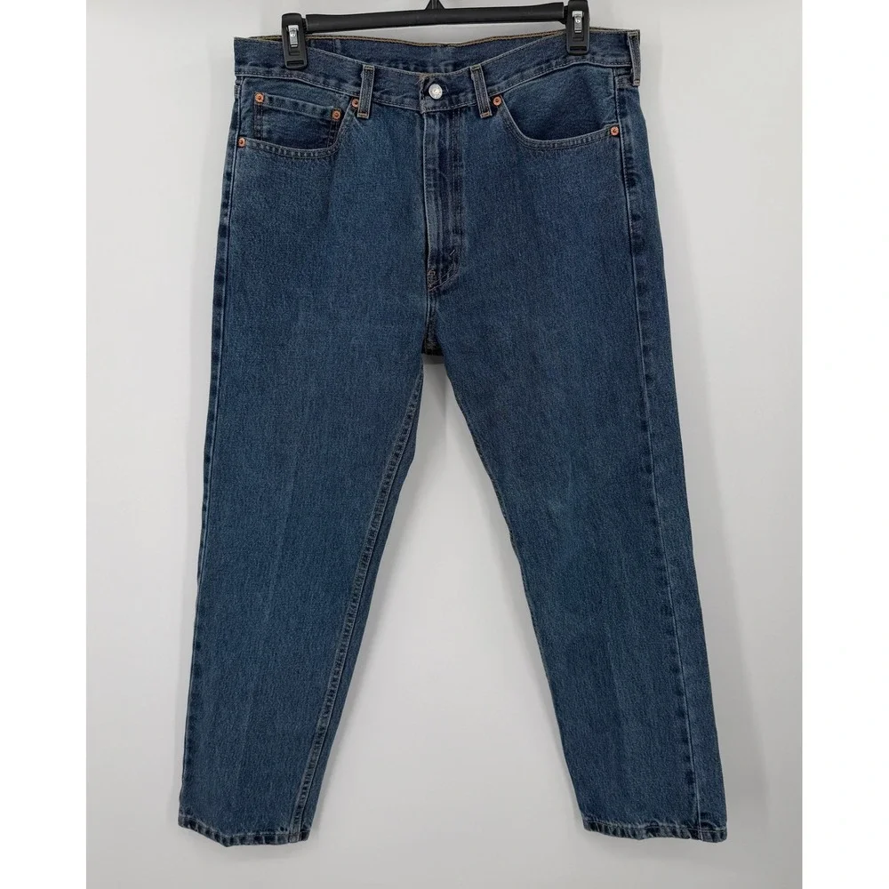 Levis 505 Regular Fit Jeans Mens‎ 36x29 Blue Denim Straight Leg Pants 00505-4886